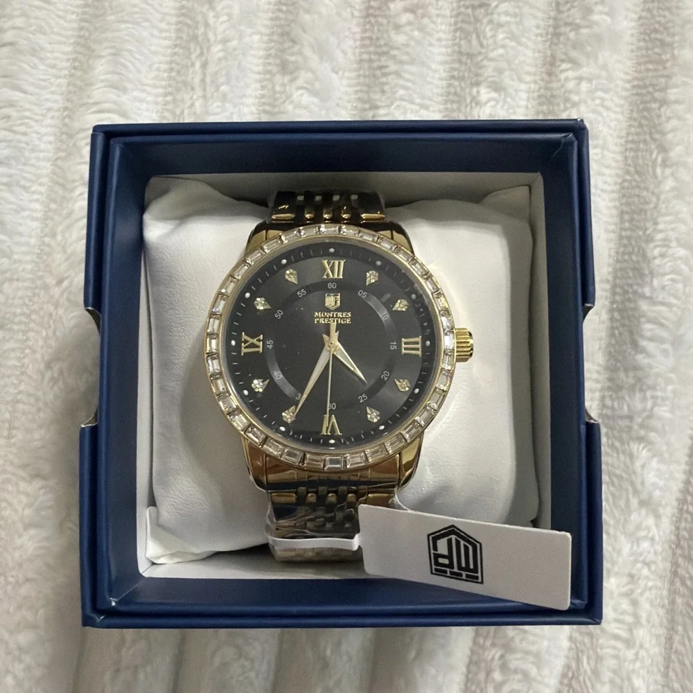 Montres Prestige X Invicta Men's Watch - 45mm, Gold and Black Dial (MPW-0238)